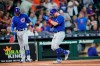 Chicago Cubs' Kyle Schwarber, right, celebrates at home plate after hitting a home run against the Houston Astros during the first inning of a baseball game Wednesday, May 29, 2019, in Houston. (AP Photo/David J. Phillip)