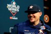 Houston Astros relief pitcher Will Harris talks to the media during a news conference for baseball's World Series, Monday, Oct. 28, 2019. Houston will play the Washington Nationals in Game 6 on Tuesday. (AP Photo/Eric Gay)