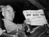 BYRON ROLLINS / THE ASSOCIATED PRESS FILES
In this Nov. 4, 1948 file photo, U.S. President Harry S. Truman holds up an Election Day edition of the Chicago Daily Tribune, which, based on early results, mistakenly announced 