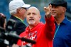 Washington Nationals' GM, Mike Rizzo watches batting practice before Game 3 of the baseball World Series against the Houston Astros Friday, Oct. 25, 2019, in Washington. (AP Photo/Alex Brandon)