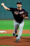 Washington Nationals starting pitcher Max Scherzer throws against the Houston Astros during the first inning of Game 7 of the baseball World Series Wednesday, Oct. 30, 2019, in Houston. (AP Photo/Mike Ehrmann, Pool)