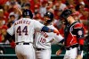 Houston Astros' Yordan Alvarez, left, celebrates his two-run home run with Yuli Gurriel during the second inning of Game 5 of the baseball World Series against the Washington Nationals Sunday, Oct. 27, 2019, in Washington. (AP Photo/Patrick Semansky)