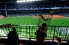 Fans watch batting practice before Game 2 of the baseball World Series between the Houston Astros and the Washington Nationals Wednesday, Oct. 23, 2019, in Houston. (AP Photo/Eric Gay)