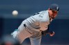 FILE - In this April 24, 2019 file photo, Seattle Mariners starting pitcher Felix Hernandez works against a San Diego Padres batter during the first inning of a baseball game, in San Diego. Venezuela was once an incubator of Major League Baseball stars such Hernandez. But chances for Venezuelans to make it to the MLB are now small and getting remoter. (AP Photo/Gregory Bull, File)