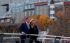 Conservative Leader Andrew Scheer and his wife Jill Scheer walk across a bridge following a campaign stop in Quebec City, Tuesday October 15, 2019. THE CANADIAN PRESS/Adrian Wyld