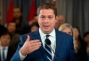 Conservative leader Andrew Scheer responds to questions from the media during a campaign stop in Toronto. Saturday, October 19, 2019. THE CANADIAN PRESS/Adrian Wyld