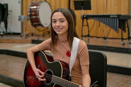 Eva Wasney
Tec Voc student Heidi Wright has written a Remembrance Day song about the soldiers of Valour Road.