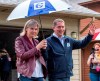 Federal Conservative leader Andrew Scheer and his wife Jill leave a campaign announcement in Surrey, B.C. on Sunday, September 15, 2019. THE CANADIAN PRESS/Frank Gunn