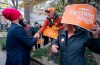 NDP Leader Jagmeet Singh greets a supporter as he arrives for a rally in Saskatoon on Friday, October 4, 2019. THE CANADIAN PRESS/Paul Chiasson