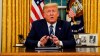 President Donald Trump speaks in an address to the nation from the Oval Office at the White House about the coronavirus Wednesday, March, 11, 2020, in Washington. (Doug Mills/The New York Times via AP, Pool)