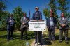 Then premier Brian Pallister (centre) and then federal natural resources minister Jim Carr (left) announced the $540 million  flood management project for Lake Manitoba and Lake St. Martin outlet channels in 2018. (Mike Deal / Winnipeg Free Press files)