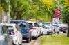 MIKAELA MACKENZIE / WINNIPEG FREE PRESS

Traffic lines up down multiple blocks around a COVID-19 drive-through testing site in Winnipeg.