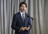 Prime Minister Justin Trudeau speaks with the media before the first day of a Liberal cabinet retreat in Ottawa, Monday Sept. 14, 2020. Prime Minister Justin Trudeau says the federal government will be taking action to counter what he described as the unjust tariffs that the U.S. has placed on Canadian aluminum. THE CANADIAN PRESS/Adrian Wyld