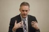 Jordan Peterson speaks to a crowd during a stop in Sherwood Park Alta, on Sunday February 11, 2018. Author and psychologist Peterson says he's back in Toronto and eager for 
