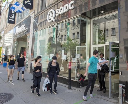 A Quebec cannabis outlet is seen Thursday, June 11, 2020 in Montreal. Canadian cannabis and psychedelics companies that have been eyeing the U.S. market got a few reasons to celebrate this week. THE CANADIAN PRESS/Ryan Remiorz