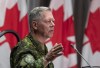 Chief of Defence Staff Gen. Jonathan Vance responds to a question during a news conference Friday, June 26, 2020 in Ottawa. Vance is ordering his troops to be ready to pick up COVID-19 vaccines in the U.S. and Europe on short notice, and prepare to help distribute the doses while responding to floods and other emergencies. THE CANADIAN PRESS/Adrian Wyld