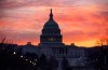 Dawn breaks at the Capitol in Washington, Monday, Jan. 11, 2021. House Speaker Nancy Pelosi, D-Calif., is calling for congressional action to rein in President Donald Trump after inciting last week's deadly assault on the U.S. Capitol. THE CANADIAN PRESS/AP/J. Scott Applewhite