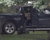 A police robot approaches a pickup truck inside the grounds of Rideau Hall in Ottawa on Thursday, July 2, 2020. nbsp; THE CANADIAN PRESS/Adrian Wyld