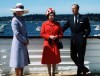 The Queen, centre, Prince Philip, right, and Princess Anne relax as they sail to Victoria, B.C., on May 3, 1971 accompanied out of Vancouver harbour by numerous small craft. Prince Philip, the Queen's husband of more than 70 years, passed away at Windsor Castle on Friday, Buckingham Palace announced. THE CANADIAN PRESS/Bill Croke