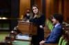 Finance Minister Chrystia Freeland delivers the federal budget in the House of Commons as Prime Minister Justin Trudeau looks on in Ottawa on Monday April 19, 2021. The federal government unveiled spending plans to manage the remainder of the COVID-19 crisis and chart an economic course for a post-pandemic Canada. THE CANADIAN PRESS/Sean Kilpatrick