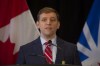 Premier Andrew Furey speaks to the media after his Liberals won a majority government, at a press conference at the Delta Hotel in St. John's, on Saturday, March 27, 2021. The Newfoundland and Labrador government plans to send nurses to Ontario to help that province deal with a third wave of COVID-19 that is threatening to overwhelm hospitals. THE CANADIAN PRESS/Paul Daly