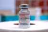 A vial containing the Moderna COVID-19 vaccine is shown at a vaccination site in Marcq en Baroeul, outside Lille, northern France,Saturday, March 20, 2021.  THE CANADIAN PRESS/AP/Michel Spingler