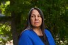 Stephanie Scott, executive director of the National Centre for Truth and Reconciliation, poses for a portrait outside the National Centre For Truth And Reconciliation in Winnipeg on Thursday June 3, 2021. Scott shed tears with her daughter and five-year-old grandchild when she learned remains believes to be of more than 200 children were found on the former site of the Kamloops Indian Residential School in British Columbia. THE CANADIAN PRESS/David Lipnowski