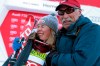 FILE - In this Nov. 28, 2015, file photo, first-place finisher Mikaela Shiffrin, left, poses with her father Jeff Shiffrin after the women's World Cup slalom ski race in Aspen, Colo. Not a day goes by that some image, moment or even song doesn't remind two-time Olympic gold medalist Mikaela Shiffrin of her dad, Jeff, who died February 2020, after an accident at his home in Colorado. (AP Photo/Nathan Bilow, File)