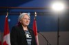 Mary Simon speaks during an announcement at the Canadian Museum of History in Gatineau, Que., on Tuesday, July 6, 2021. Simon, an Inuk leader and former Canadian diplomat, has been named as the country's next governor general — the first Indigenous person to serve in the role. THE CANADIAN PRESS/Sean Kilpatrick