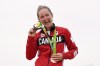 Canada's Catharine Pendrel celebrates her bronze medal in the women's mountain bike final at the 2016 Olympic Summer Games in Rio de Janeiro, Brazil on Saturday, Aug. 20, 2016. Two-time world champion and Olympic bronze medallist Pendrel headlines Canada's largest-ever Olympic cycling team.&nbsp;THE CANADIAN PRESS/Sean Kilpatrick