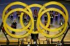 The Olympic rings are shown being built during a performance at the opening ceremonies during the Tokyo Olympics in Tokyo, Japan on Friday, July 23, 2021. THE CANADIAN PRESS/Nathan Denette