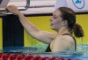 Penny Oleksiak reacts after winning the Women’s 100m Freestyle at the Olympic Swimming Trials in Toronto on June 22, 2021. Five years removed from her record-setting performance at the 2016 Rio Games as a 16-year-old, Olympic champion Oleksiak looks to shine again on the sport’s biggest stage. THE CANADIAN PRESS/Frank Gunn