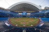 The Toronto Blue Jays play an MLB intrasquad baseball game in a nearly empty Rogers Centre in Toronto, Thursday, July 9, 2020. The Blue Jays play their first game in Toronto in 670 days when they host the Kanas City Royals at Rogers Centre on Friday evening. THE CANADIAN PRESS/Carlos Osorio