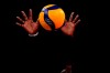 The hands of Kenya's Sharon Chepchumba Kiprono block the ball during the women's volleyball preliminary round pool A match between Dominican Republic and Kenya at the 2020 Summer Olympics, Saturday, July 31, 2021, in Tokyo, Japan. (AP Photo/Frank Augstein)