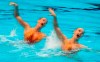 Claudia Holzner and Jacqueline Simoneau of Canada compete in the duet technical routine at the the 2020 Summer Olympics, Tuesday, Aug. 3, 2021, in Tokyo, Japan. THE CANADIAN PRESS/AP/Dmitri Lovetsky