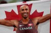 Damian Warner, of Canada, celebrates after he won the gold medal for the decathlon at the 2020 Summer Olympics, Thursday, Aug. 5, 2021, in Tokyo. WWarner has been named Canada'sflag-bearer for the closing ceremony of the Tokyo Olympics. THE CANADIAN PRESS/AP-Matthias Schrader
