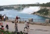 A sparse crowd is seen on the normally jammed walkway in Niagara Falls, Ont., on Monday, July 13, 2020. Businesses in the Niagara Region are eager to welcome American visitors back for the first time in more than a year as restrictions at the border ease on Monday. THE CANADIAN PRESS/Colin Perkel