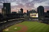 The San Diego Padres play the Miami Marlins during the second inning of a baseball game Tuesday, Aug. 10, 2021, in San Diego. (AP Photo/Gregory Bull)