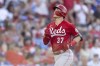 Cincinnati Reds' Tyler Stephenson runs home after hitting a home run during the eighth inning of a baseball game against the Philadelphia Phillies, Saturday, Aug. 14, 2021, in Philadelphia. (AP Photo/Laurence Kesterson)
