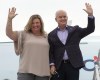 Conservative Leader Erin O'Toole and his wife Rebecca wave as they leave the campaign plane after arriving Tuesday, August 17, 2021 in Toronto. Canadians will vote in a federal election Sept. 20th.THE CANADIAN PRESS/Ryan Remiorz
