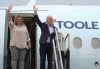Conservative Leader Erin&nbsp;O'Toole and his wife Rebecca board the campaign plane  Tuesday, August 17, 2021 in Ottawa. Canadians will vote in a federal election Sept. 20th.THE CANADIAN PRESS/Ryan Remiorz