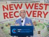 Conservative Leader Erin O'Toole speaks to the media at a drug rehab center Sunday, August 22, 2021 in New Westminster, BC. Canadians will vote in a federal election Sept. 20th. THE CANADIAN PRESS/Ryan Remiorz