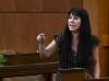 NDP member of Parliament Leah Gazan rises during question period in the House of Commons on Parliament Hill in Ottawa on Monday, June 21, 2021. THE CANADIAN PRESS/Sean Kilpatrick