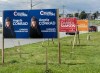 Election campaign signs dot the landscape in Eastern Passage, N.S. on Wednesday, Aug. 25, 2021. Political parties put up election signs on streets to keep up with each other and to build momentum although there is no solid data that prove the benefits of this campaign operation on the parties' winning chances, Carleton University Professor Jonathan Malloy said. THE CANADIAN PRESS/Andrew Vaughan