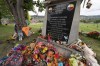 A memorial is seen outside the Residential School in Kamloops, B.C., on June 13, 2021. THE CANADIAN PRESS/Jonathan Hayward