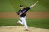 Washington Nationals starting pitcher Josh Rogers delivers a pitch during the first inning of a baseball game against the Boston Red Sox, Friday, Oct. 1, 2021, in Washington. (AP Photo/Nick Wass)