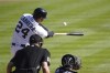 Detroit Tigers' Miguel Cabrera doubles against the Chicago White Sox in the eighth inning of a baseball game in Detroit, Monday, Sept. 27, 2021. (AP Photo/Paul Sancya)