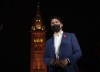 The Peace Tower glows orange as Canadian Prime Minister Justin Trudeau participates in a ceremony on Parliament Hill on the eve of the first National Day of Truth and Reconciliation, in Ottawa, Wednesday, Sept. 29, 2021. Trudeau says he regrets the mistake of travelling to British Columbia to join his vacationing family on a day meant to honour Indigenous survivors of Canada's residential schools system. THE CANADIAN PRESS/Adrian Wyld