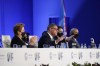 Britain's Alok Sharma, President of the COP26, second left, gestures as delegates applaud, flanked by Patricia Espinosa, left, UNFCCC Executive-Secretary, during the closing plenary session at the COP26 U.N. Climate Summit, in Glasgow, Scotland, Saturday, Nov. 13, 2021. Environmental groups and politicians in Canada are reacting with a mix of hope, discouragement and determination to news that a last-minute deal had been reached at the United Nations climate change conference. THE CANADIAN PRESS/AP-Alberto Pezzali