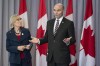 Mental Health and Addictions Minister and Associate Minister of Health Carolyn Bennett looks on as Health Minister Jean-Yves Duclos responds to a question following a cabinet meeting, in Ottawa on October 27, 2021. THE CANADIAN PRESS/Adrian Wyld